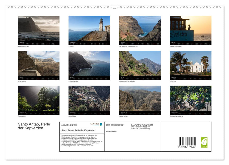 Santo Antao, Perle der Kapverden (CALVENDO Premium Wandkalender 2027)