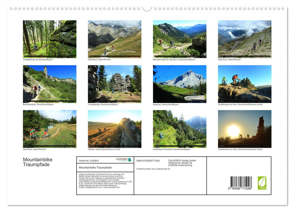 Mountainbike Traumpfade (CALVENDO Premium Wandkalender 2027)
