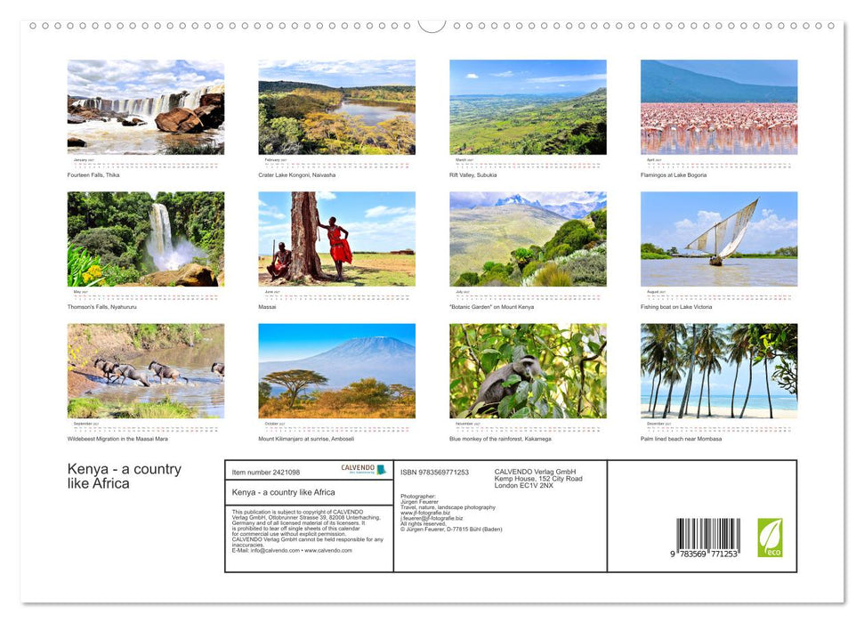 Kenya - a country like Africa (CALVENDO Premium-Calendar 2027)