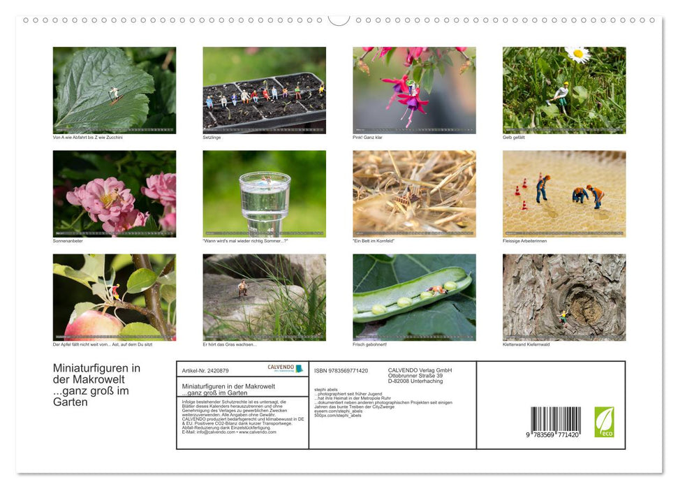 Miniaturfiguren in der Makrowelt...ganz groß im Garten (CALVENDO Premium Wandkalender 2027)