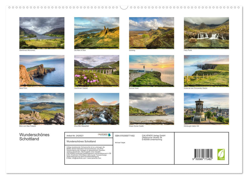 Wunderschönes Schottland (CALVENDO Premium Wandkalender 2027)