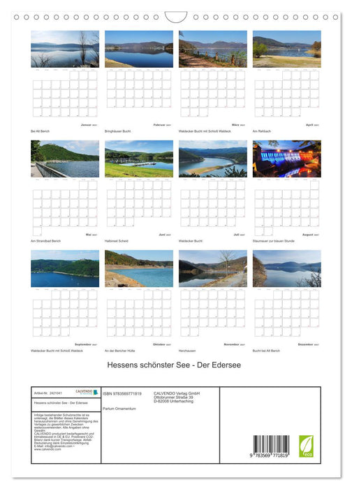 Hessens schönster See - Der Edersee (CALVENDO Wandkalender 2027)