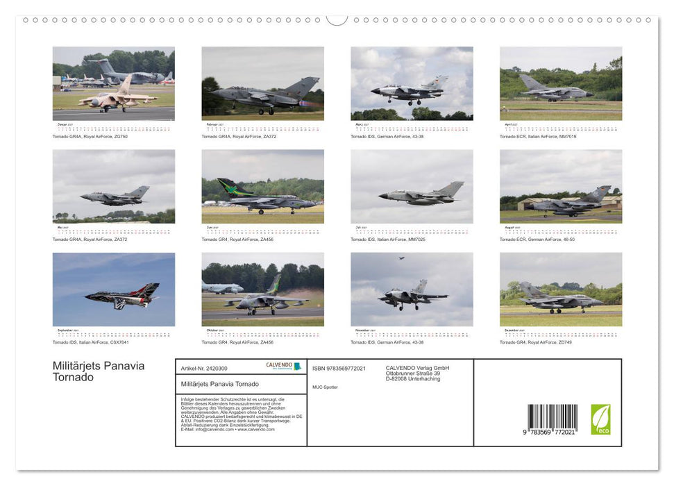 Militärjets Panavia Tornado (CALVENDO Premium Wandkalender 2027)