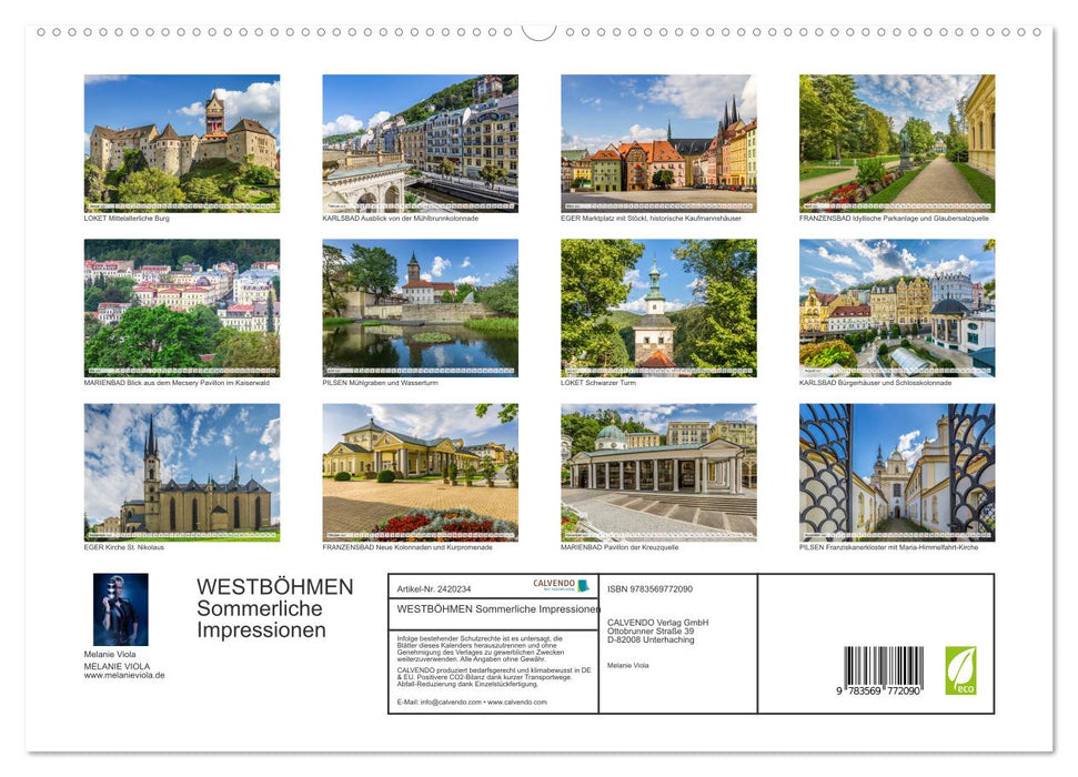 WESTBÖHMEN Sommerliche Impressionen (CALVENDO Premium Wandkalender 2027)
