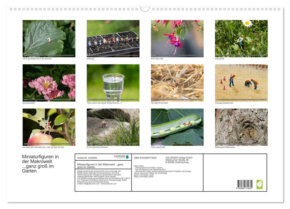 Miniaturfiguren in der Makrowelt...ganz groß im Garten (CALVENDO Wandkalender 2027)