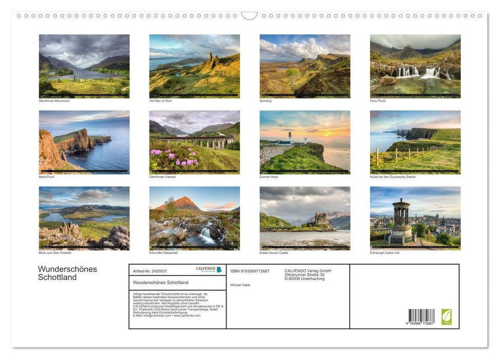 Wunderschönes Schottland (CALVENDO Wandkalender 2027)