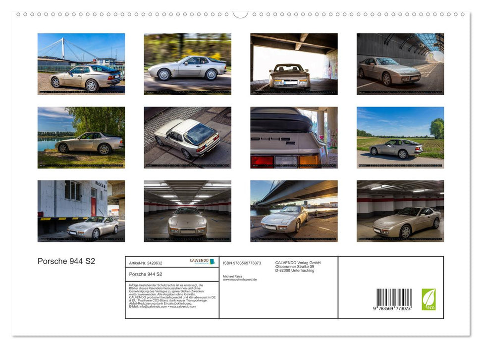 Porsche 944 S2 (CALVENDO Premium Wandkalender 2027)