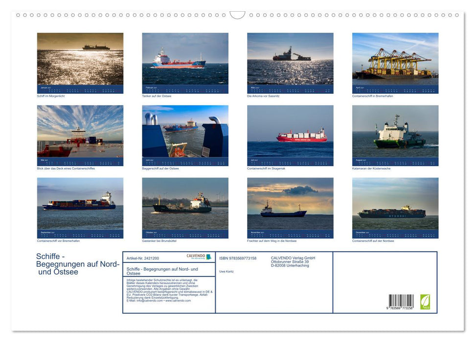 Schiffe - Begegnungen auf Nord- und Ostsee (CALVENDO Wandkalender 2027)