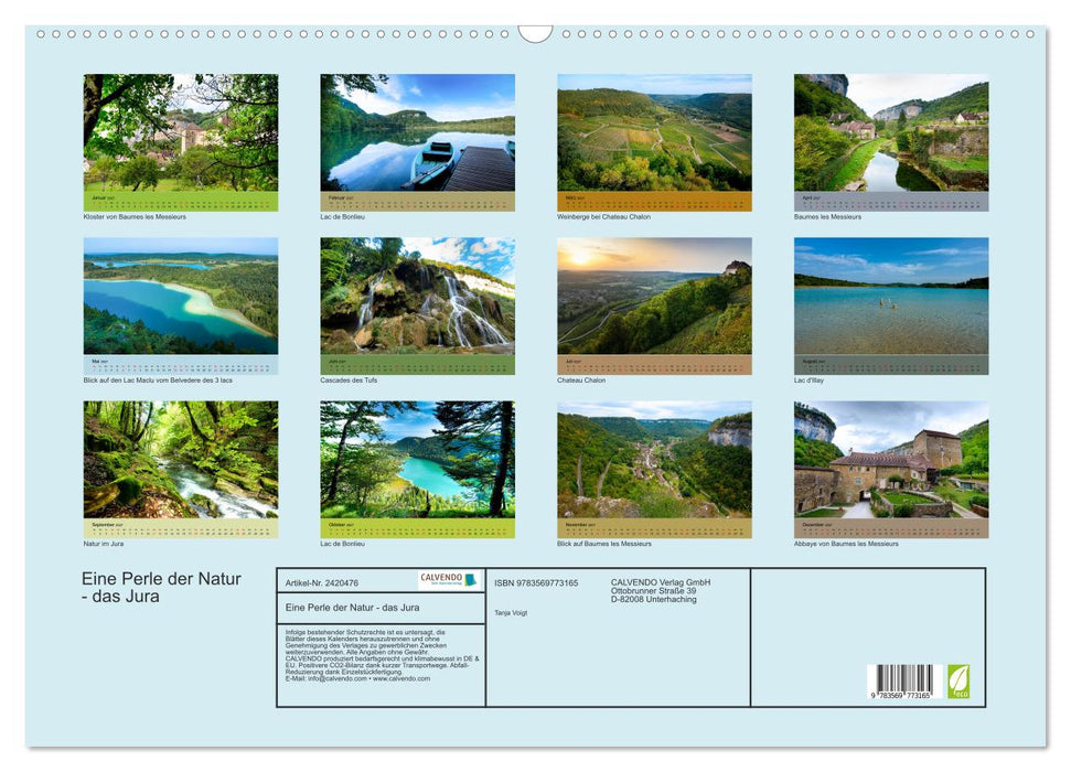 Eine Perle der Natur - das Jura (CALVENDO Wandkalender 2027)