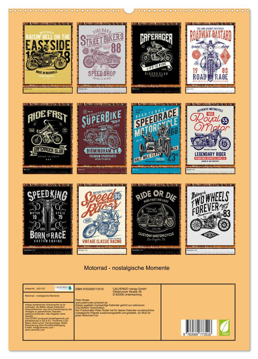 Motorrad - nostalgische Momente (CALVENDO Premium Wandkalender 2027)