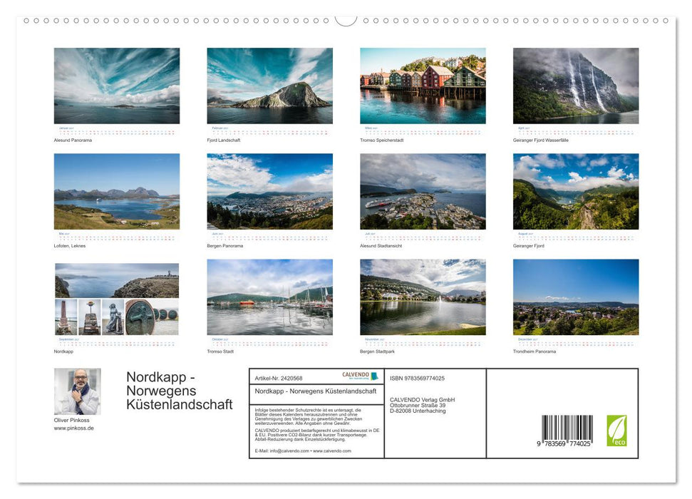 Nordkapp - Norwegens Küstenlandschaft (CALVENDO Premium Wandkalender 2027)