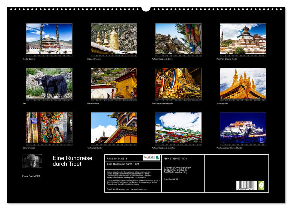 Eine Rundreise durch Tibet (CALVENDO Wandkalender 2027)