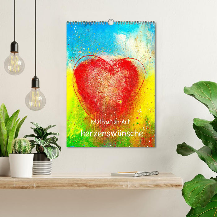 Motivation-Art Herzenswünsche (CALVENDO Wandkalender 2027)