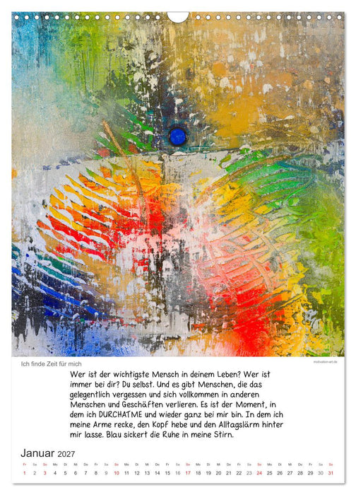 Motivation-Art Herzenswünsche (CALVENDO Wandkalender 2027)