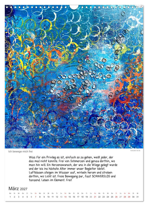 Motivation-Art Herzenswünsche (CALVENDO Wandkalender 2027)