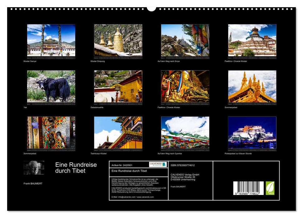 Eine Rundreise durch Tibet (CALVENDO Premium Wandkalender 2027)