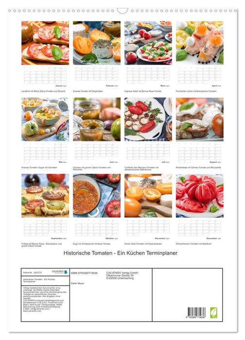 Historische Tomaten - Ein Küchen Terminplaner (CALVENDO Wandkalender 2027)