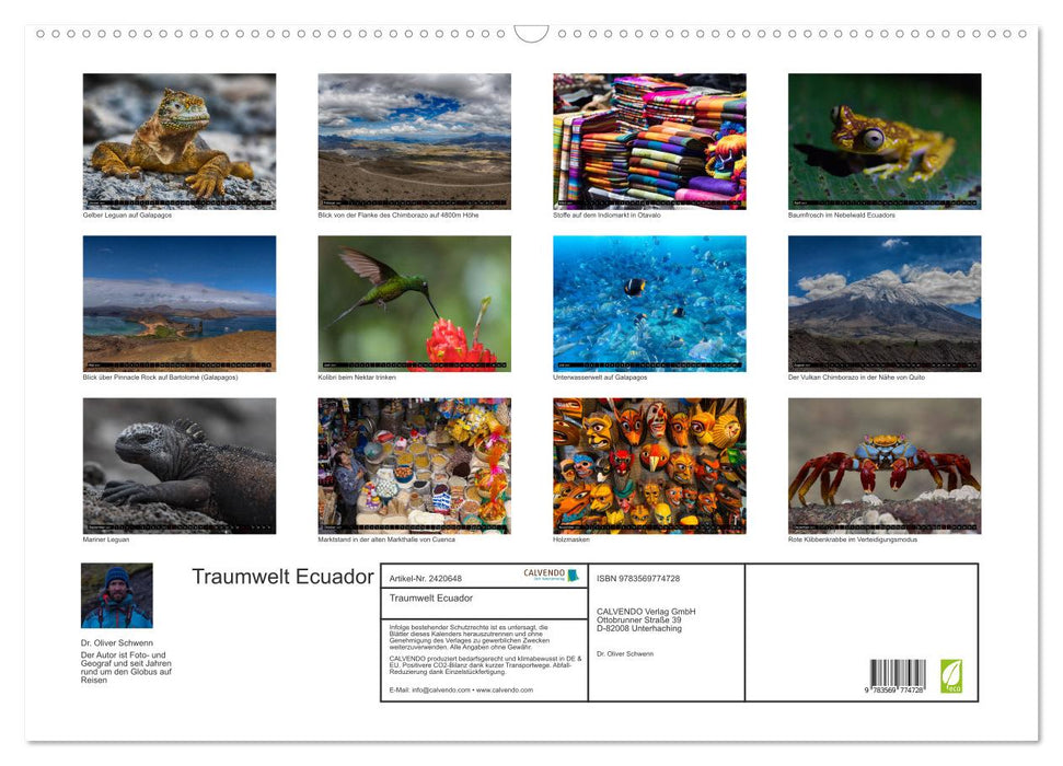 Traumwelt Ecuador (CALVENDO Wandkalender 2027)