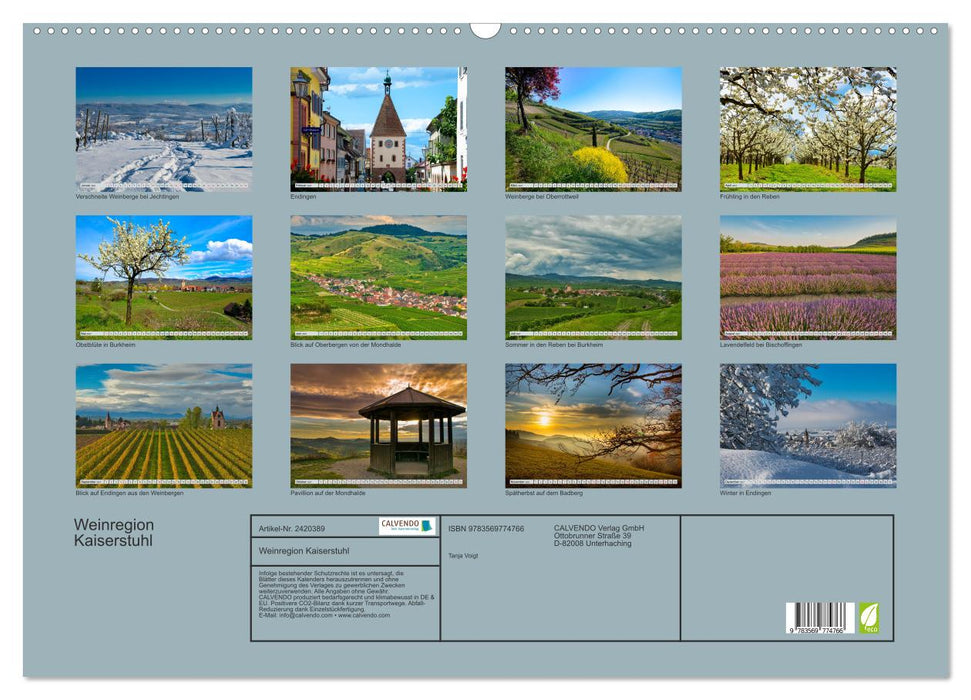 Weinregion Kaiserstuhl (CALVENDO Wandkalender 2027)