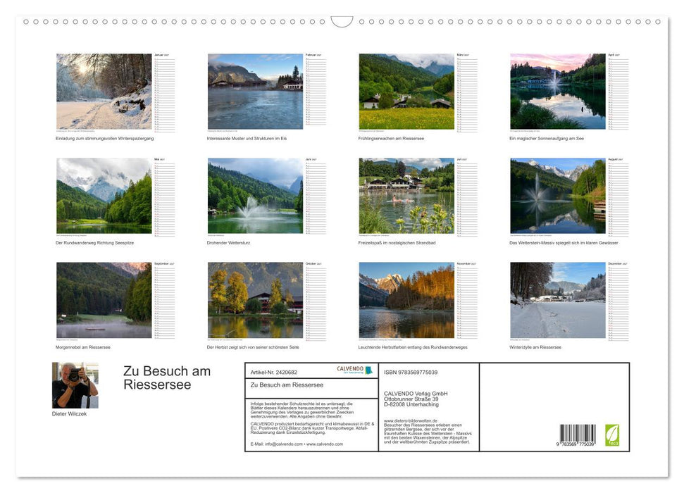 Zu Besuch am Riessersee (CALVENDO Wandkalender 2027)