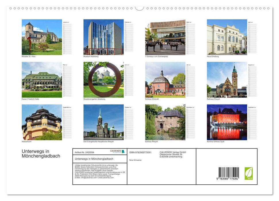 Unterwegs in Mönchengladbach (CALVENDO Premium Wandkalender 2027)