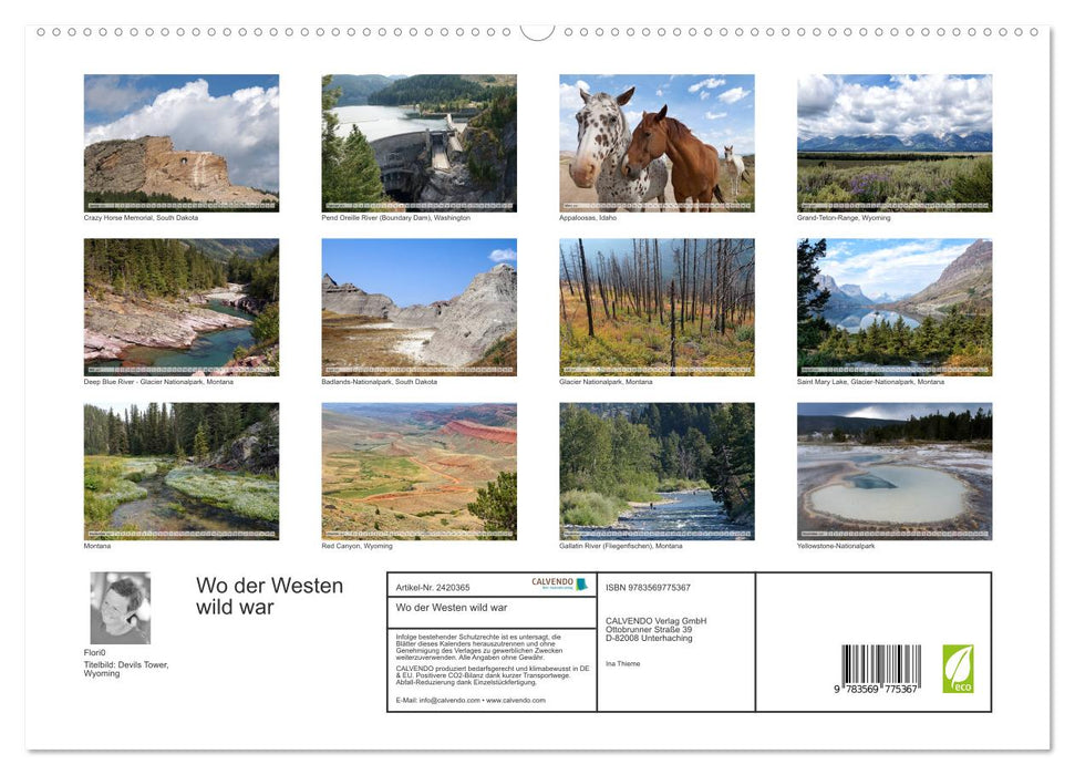 Wo der Westen wild war (CALVENDO Premium Wandkalender 2027)