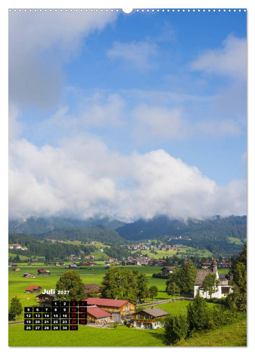 Leichte Wanderziele um Oberstdorf (CALVENDO Premium Wandkalender 2027)