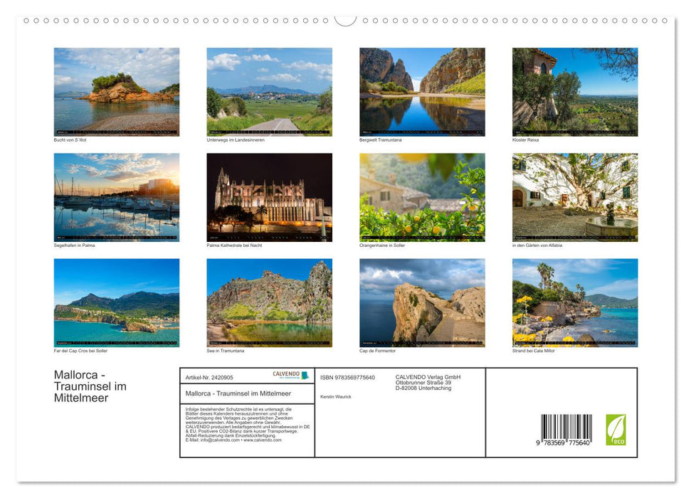 Mallorca - Trauminsel im Mittelmeer (CALVENDO Premium Wandkalender 2027)