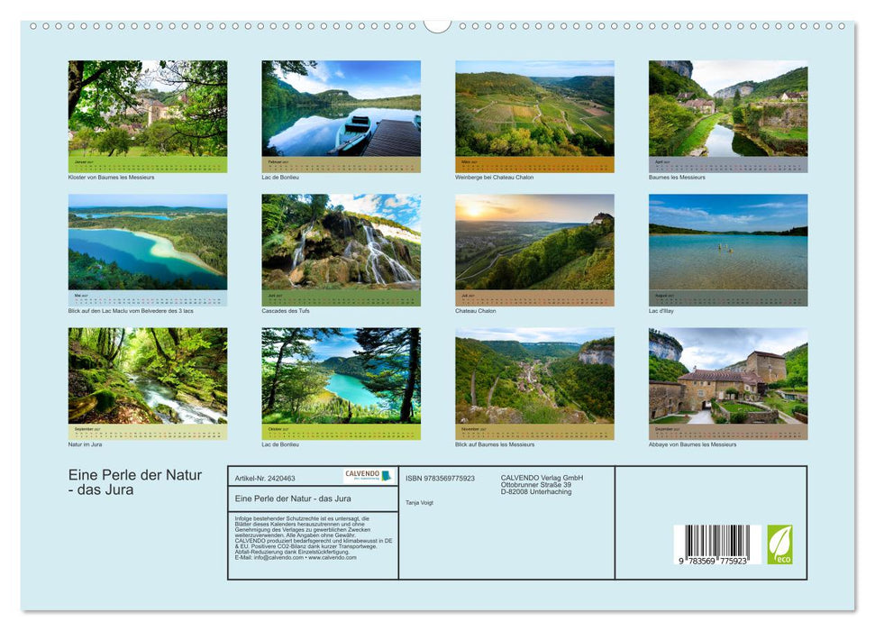 Eine Perle der Natur - das Jura (CALVENDO Premium Wandkalender 2027)