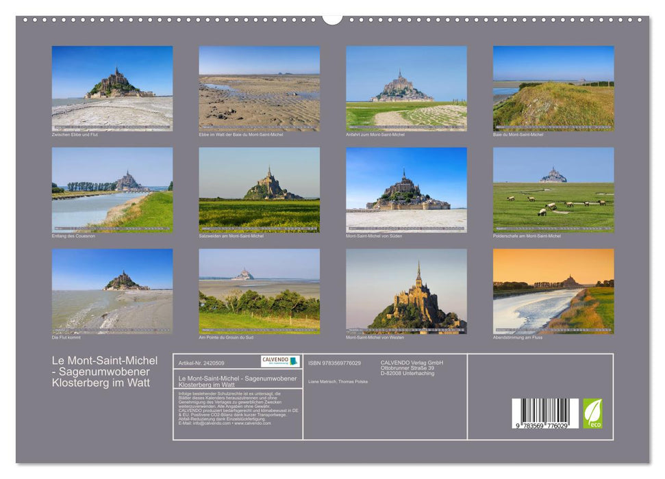 Le Mont-Saint-Michel - Sagenumwobener Klosterberg im Watt (CALVENDO Premium Wandkalender 2027)