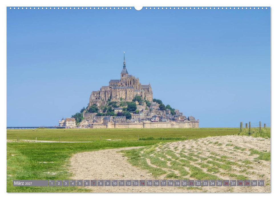 Le Mont-Saint-Michel - Sagenumwobener Klosterberg im Watt (CALVENDO Premium Wandkalender 2027)