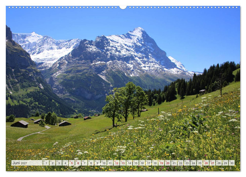 Bergblicke der Schweiz (CALVENDO Premium Wandkalender 2027)