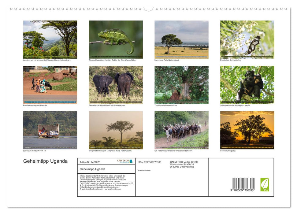 Geheimtipp Uganda (CALVENDO Premium Wandkalender 2027)
