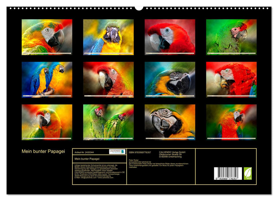 Mein bunter Papagei (CALVENDO Premium Wandkalender 2027)