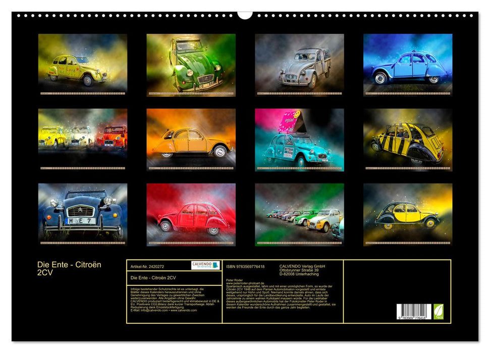 Die Ente - Citroën 2CV (CALVENDO Wandkalender 2027)