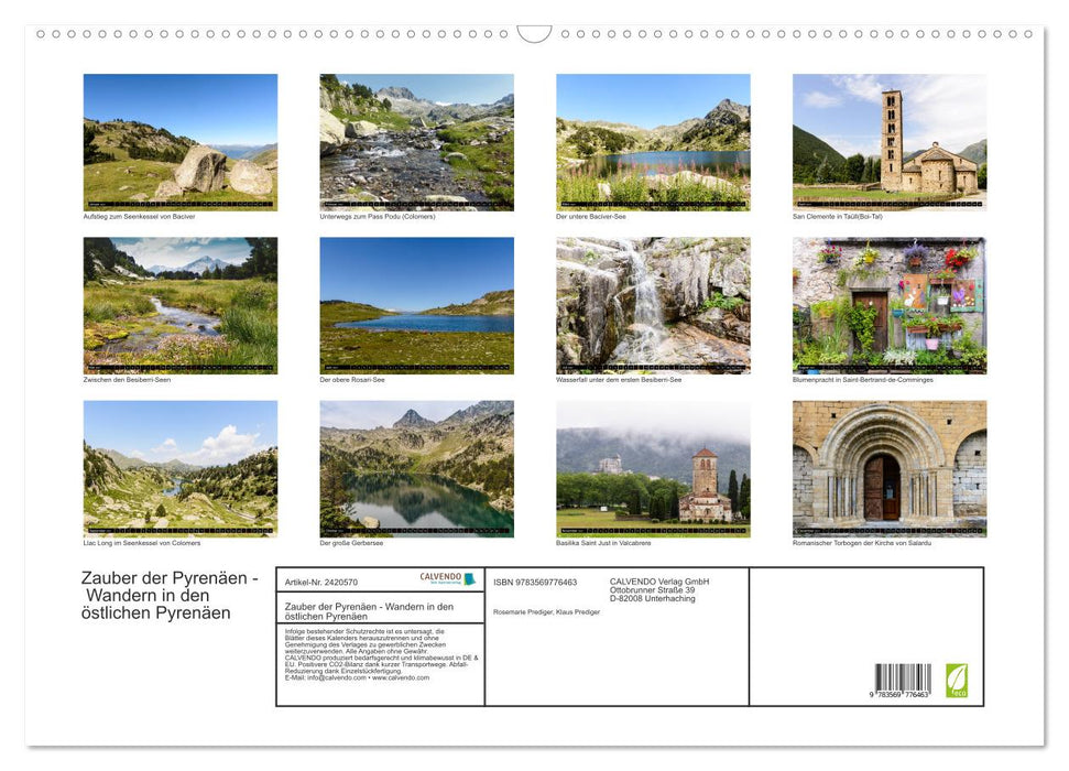 Zauber der Pyrenäen - Wandern in den östlichen Pyrenäen (CALVENDO Wandkalender 2027)