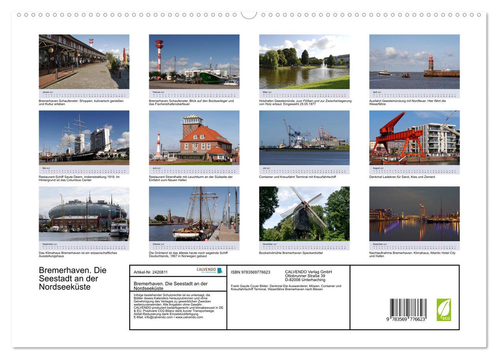 Bremerhaven. Die Seestadt an der Nordseeküste (CALVENDO Premium Wandkalender 2027)