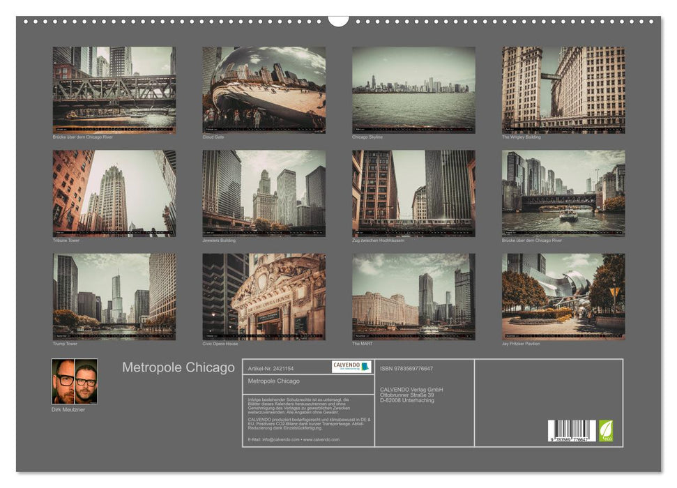 Metropole Chicago (CALVENDO Wandkalender 2027)