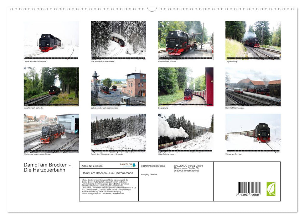 Dampf am Brocken - Die Harzquerbahn (CALVENDO Premium Wandkalender 2027)