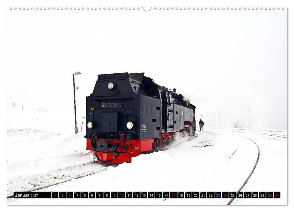 Dampf am Brocken - Die Harzquerbahn (CALVENDO Premium Wandkalender 2027)