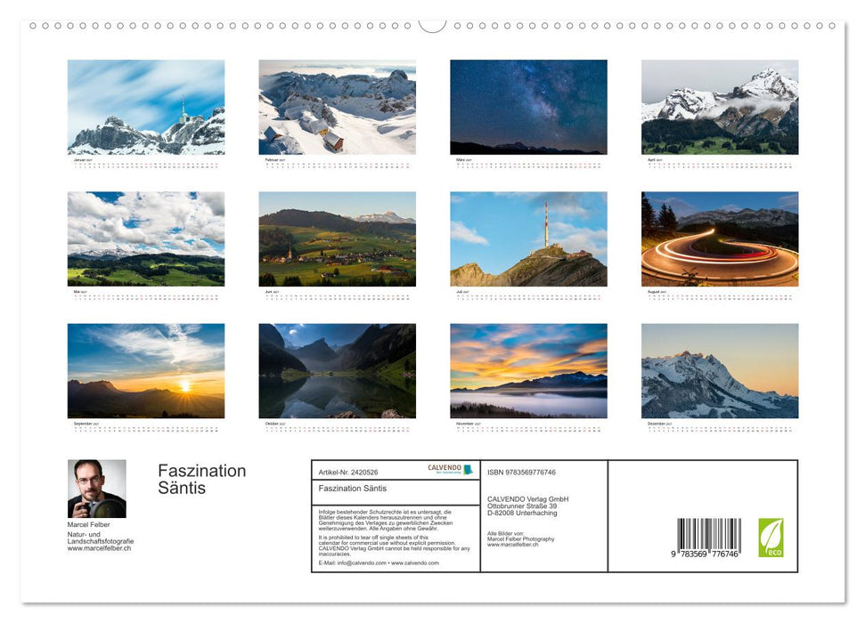 Faszination Säntis (CALVENDO Premium Wandkalender 2027)