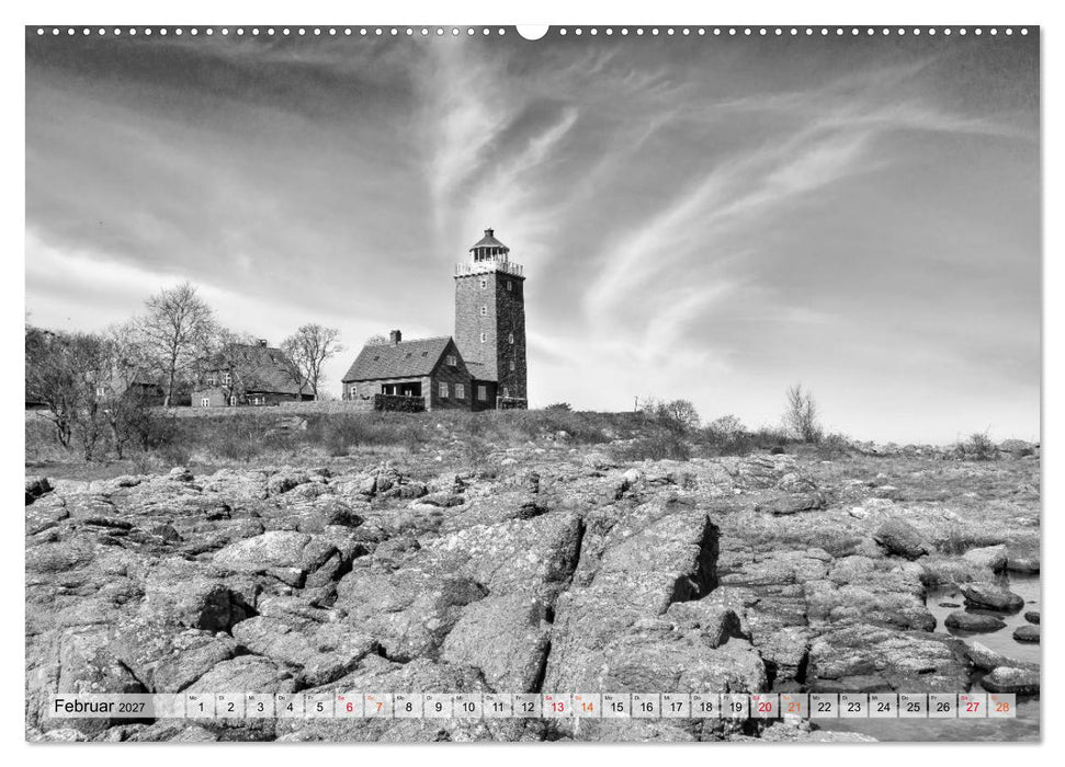 Bornholm black & white (CALVENDO Wandkalender 2027)