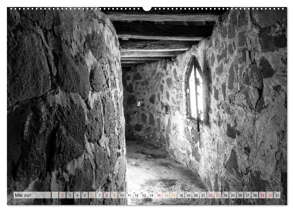 Bornholm black & white (CALVENDO Wandkalender 2027)