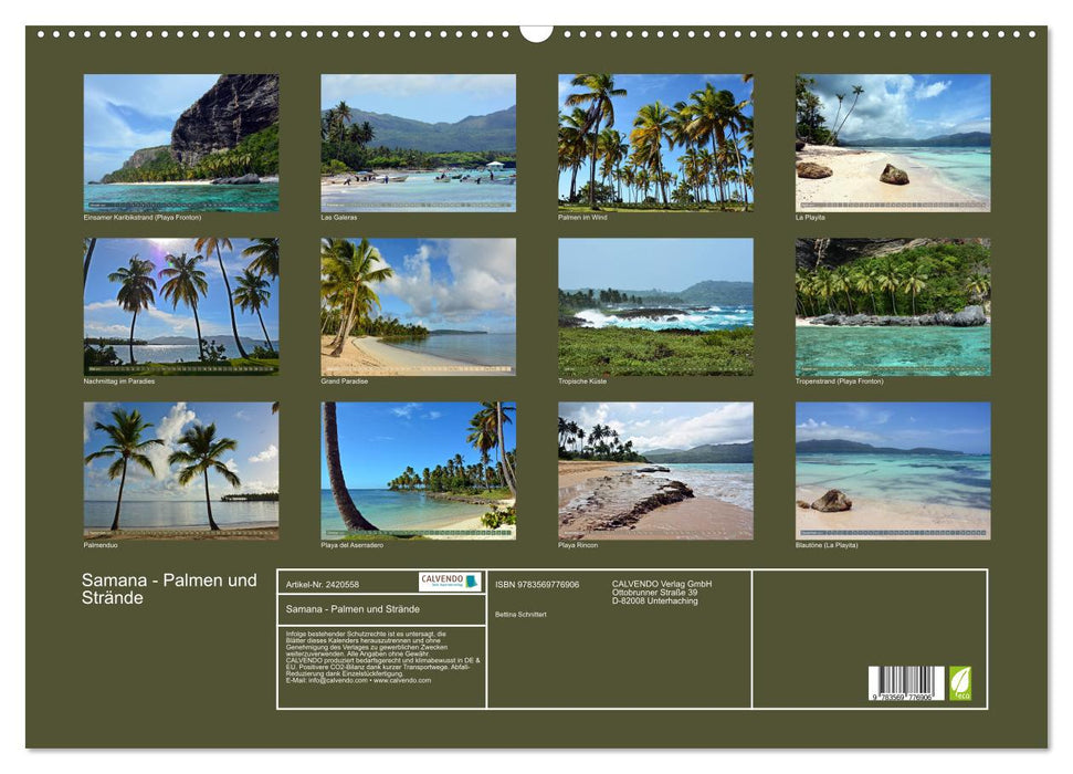 Samana - Palmen und Strände (CALVENDO Wandkalender 2027)