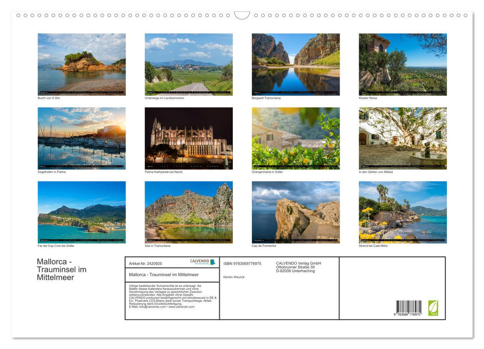 Mallorca - Trauminsel im Mittelmeer (CALVENDO Wandkalender 2027)