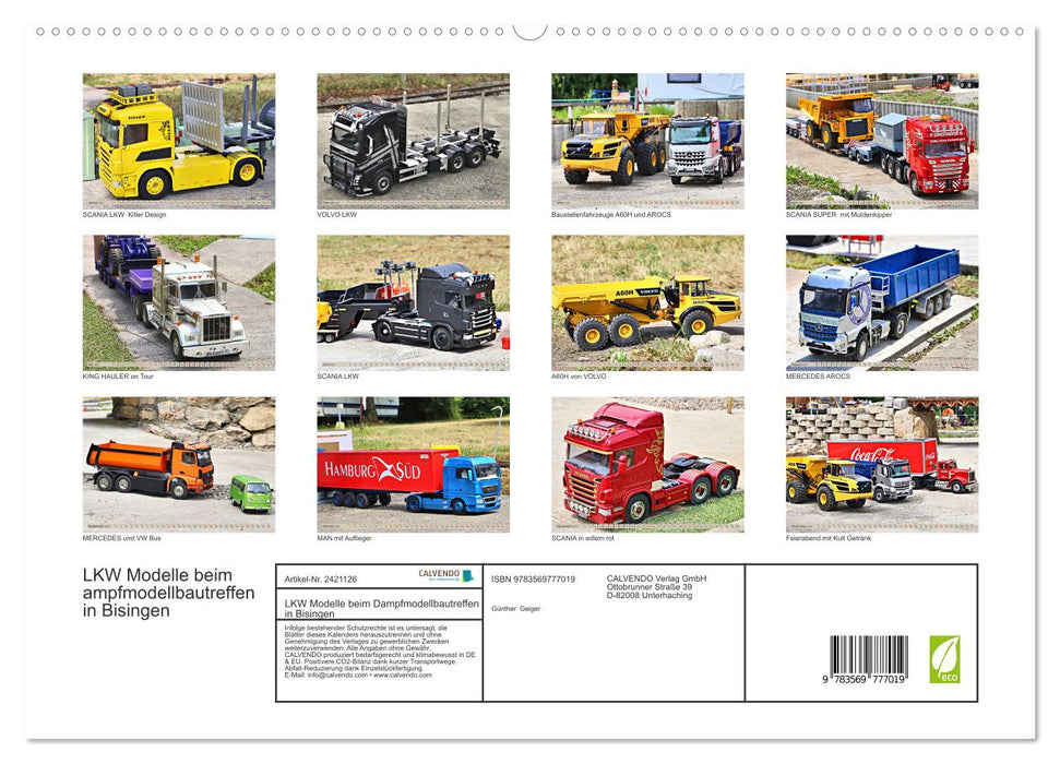 LKW Modelle beim Dampfmodellbautreffen in Bisingen (CALVENDO Premium Wandkalender 2027)
