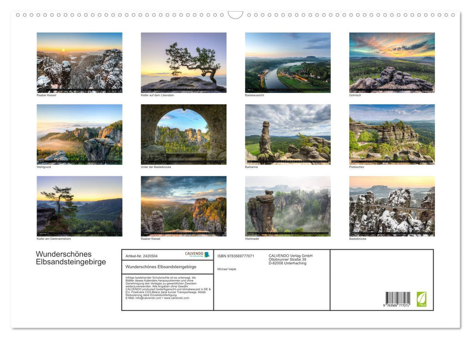 Wunderschönes Elbsandsteingebirge (CALVENDO Wandkalender 2027)