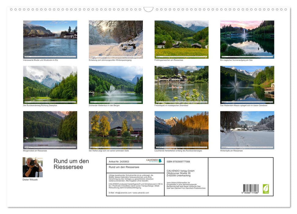 Rund um den Riessersee (CALVENDO Wandkalender 2027)
