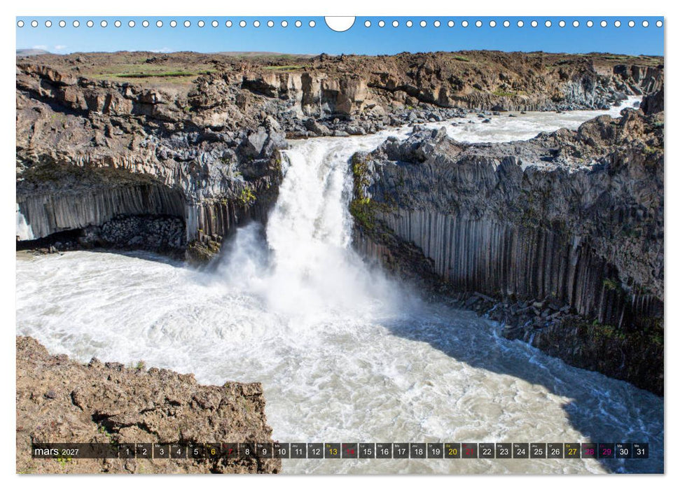 Islande île de merveilles naturelles (CALVENDO Calendrier mensuel 2027)