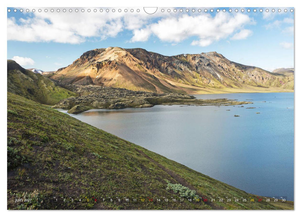 Islande île de merveilles naturelles (CALVENDO Calendrier mensuel 2027)